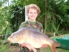 22lbs 5oz Mirror Carp from Etang de Cosse using Solar Club Mix (Squid & Octopus, Stimulin and Anchovy).