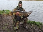 10lbs 1oz Pike from river idle. got this on   small  deadbait trout on popped up with fox pop ups..im guessing this must have been one of the worst forcast  of the year but wanted to try my luck as