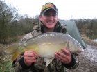 Damian Cyples 12lbs 6oz Mirror Carp from Cudmore Fisheries using Kent Particles Pineapple.