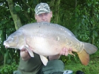 30lbs 0oz Mirror Carp from Rookley Country Park using ice red.