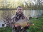 8lbs 0oz Common Carp from Private Pool. scopex pop up