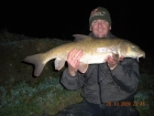 10lbs 5oz Barbel from River Severn. Part of a three fish capture that consited of 10lb 5 oz Barbel, 10lb 8 oz Barbel and a 5lb 8 0z Chub all caught within an hour of each other. On a Magic and