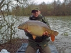 21lbs 8oz carp from Bayliss Pools using baitworks16mm monster red pop up.