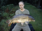 James Cracknell 16lbs 11oz mirror carp from local club water using baitcraft t1.