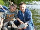 Sam White 2lbs 0oz Bream from Calf Heath Reservoir. Technically I caught this because it dropped off Tim's rod and into my landing net. Plus I caught one this big anyway - but Chez had gone home and