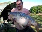 Marc Fossey 25lbs 12oz Mirror Carp from La Petite Martiniere using Mainline Cell.
