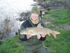 8lbs 12oz Barbel from River Dove using Nutrabaits - Trigga Ice +.. Caught during a quick winter session using Free Spirit rod, Shimano 5010GT Reel, 8lbs Fox Line to a running 2oz lead. Hooklength was